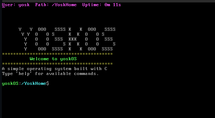 yoskOS screenshot 2
